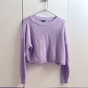 Cropped Lilac Sweater from Wild Fable